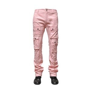 NWT- Genuine Mens Stack Fit Twill Pink Cargo Pants